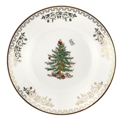 Spode Christmas Tree Gold Bread and Butter Plate, Set of 4