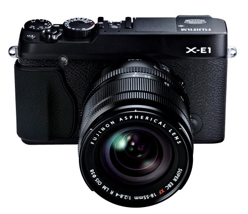 Fujifilm X-E1 16.3MP Compact System Digital Camera with 2.8-Inch LCD- Kit with 18-55mm Lens (Black)