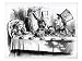 The Mad Hatter's Tea Party Art Giclee Poster Print by John Tenniel, 48x36