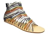 Andres Machado Xl Women Greek Roman Multicolored Sandals