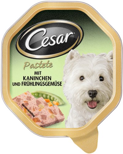 Cesar Pastete Schale mit Kaninchen und Frühlingsgemüse 24x150g