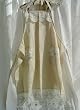 Delicate Rose Embroidery Satin/Voile Apron-off White
