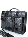 Leather Briefcase / business pocket with belt / for Folder / laptop suitable, Italy