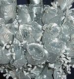 84 Silk Rose Flowers w/Raindrops - Wedding Flowers - Bridal/Floral - Silver