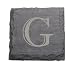 JK Adams Set of Four 4-Inch Square Monogrammed Slate Coasters, G