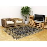 国産い草ラグカーペット 『ベネチア（総色）』 サイズ：約191x250cm カラー：ブラック(#1713930) 【送料無料】