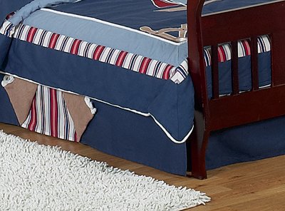 Nautical Nights Sailboat Bed Skirt for Crib/Toddler Sets by JoJo
