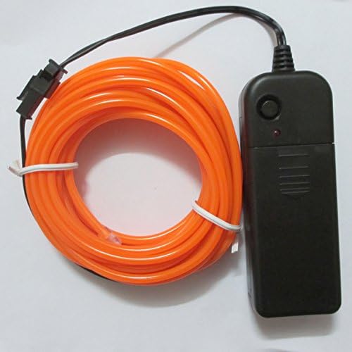 Nickqin 3.2mm Neon El Wire Electroluminescent Lights Led Strip 16.4ft (orange)
