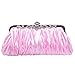 Fawziya® Satin Clutch Purse Pleated Crystal Evening Clutch Bags