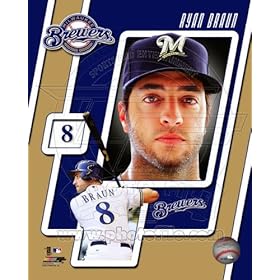  Ryan Braun - Milwaukee Brewers - MLB 8x10 Photo (2011 studio)