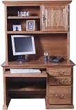 48 Traditional Wood Computer Desk with Hutch by Forest Designs