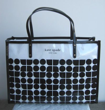 Kate Spade Clear Noir Noel Medium Shopper Bag on Travel Gear Bag Travel Gear Bag Kate Spade Clear Noir Noel Medium Shopper Bag