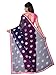 Shonaya Blue Satin Crepe Patch work saree & Unstitched Blouse Piece,Free Size