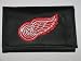 DETROIT RED WINGS Tri-Fold Genuine LEATHER WALLET with Embroidered Team Logo.
