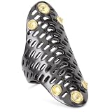 House of Harlow 1960 Geometric Jet Gunmetal Pave Ri