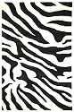 Safavieh Soho SOH717A Black and White Zebra Print 3' 6 x 5' 6 Handmade Area Rug