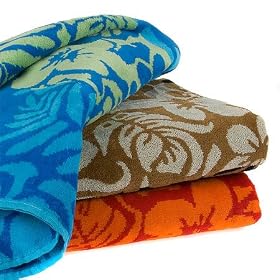 Set of 2 Honolulu Floral Beach Towels, Turquoise by SmartBargains