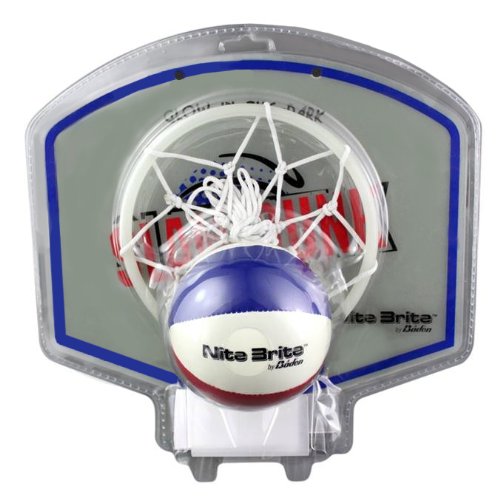 Baden Nite Brite Glow-in-the-Dark Mini Ball and Hoop Set