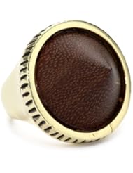 Jenny Bird Brown Wood Hillside Ring, Size 7