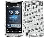 Zebra Silver Bling Rhinestone Faceplate Diamond Crystal Hard Skin Case Cove ....