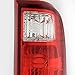 For 2008-2015 F250/350/450 Red Clear Tail Lights Replacement Rear Brake Lamps LH+RH Pair L+R/2009 2010 2011 2012 2013