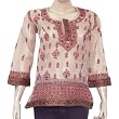 Kurtis Clothes from India Long Sleeve Top Blouse Chikan Embroidery Size S (ctop475)
