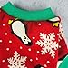 Fitwarm Cute Penguin Xmas Pet Clothes for Dog Pajamas Soft Christmas PJS, Red, XS