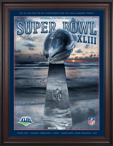 Framed Canvas 36 x 48 Super Bowl XLIII Program Print | Details: 2009, Steelers vs Cardinals