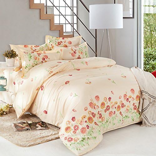 16goodmall Little Cute Yellow Daisy 4 piece bedding set Queen size