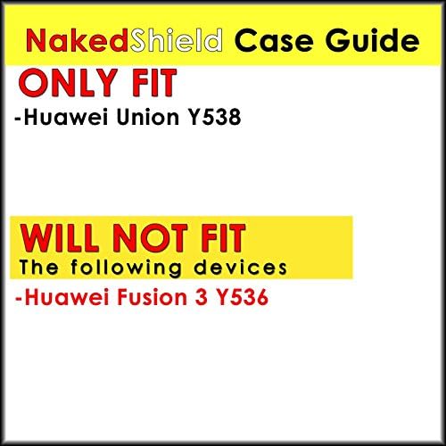 Huawei Union Case, [NakedShield] [Black] Total Armor Protection Case - [Enjoy California] for Huawei Union Y538
