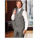 Italian Donegal Three-Piece Suit Black 44 Short/38w