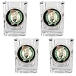 Boston Celtics 4pc Square Shot Glass Set NBA Basketball