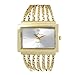 Anne Klein Women's 107208SVGB Diamond Accented Gold-Tone Bracelet Watch
