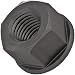 Low Carbon Steel Flange Nut, Black Oxide Finish, UNF 2B Threads, 3/4"-10 Thread Size, 5/16" Width Across Flats