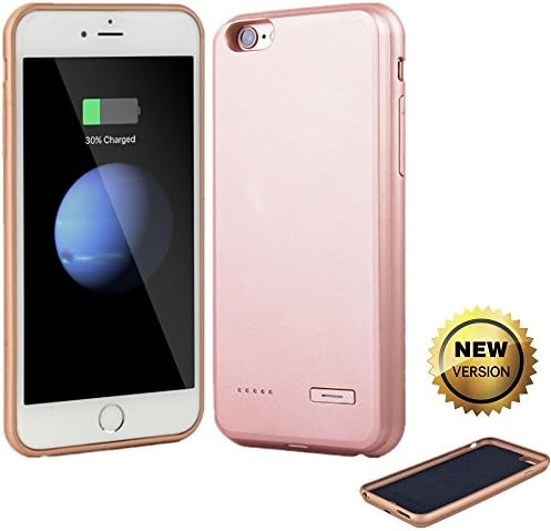 iPhone 6 / 6s Plus Battery Case,Anethic®Slim Protective Battery Case Backup Juice Bank Portable Charger Case with 3700mAh for iPhone 6 6S Plus(5.5 Inch)(rose gold)