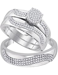 0.50CTW-DIA MIRO-PAVE TRIO SET