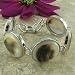 Natural abalone shell brass base chain bracelet 7.5"