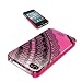 iBUFFALO iPhone4S iPhone4 両対応 デザインハードケース液晶保護フィルム付 レースブラック BSIP11PCD8