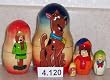 Scooby Doo Russian Nesting Nested Stacking Doll. 5 Pieces / 4 in Tall #4.120