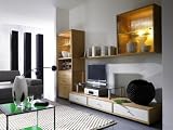 Produkt-Bild: VCM TV-M&ouml;bel Wohnwand - Glasausatz Felino, Alu / Glas