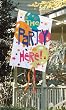 The Party is Here Regular Size Applique Flag