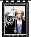 Review ArtExpression  / Animal Gothic - Artist: Melinda Copper - Fabric Size: 26.00 by 34.00 inches Wall Tapestry with hanging rods and tassels included