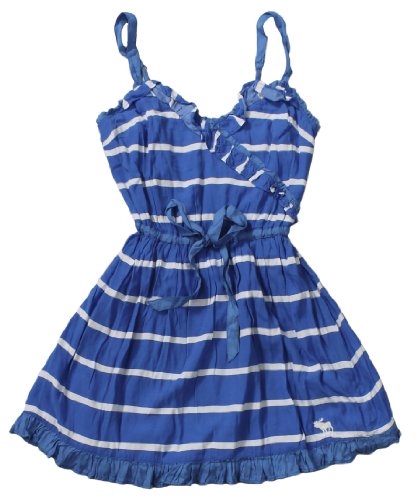 Abercrombie & Fitch Women's Ruffled Dress (Blue Stripe) (Medium)