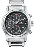 Bulova Men's 63B020 Accutron Swiss Automatic Black Chronograph Dial Watch