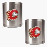 Calgary Flames 2 Piece Stainless Steel Can Holder Set
