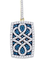 0.90CTW BLUE DIAMOND FASHION PENDANT