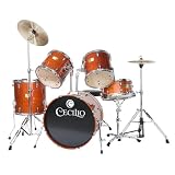 Cecilio 2Sereis DS - 280GM High - Grade 5 - Piece Orange Drum Set with Cymbals and Seat - B0023B5EEG