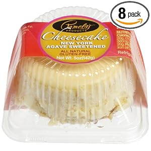 Pamela's Products Agave Sweetened New York Cheesecake, 3-Inch Cakes (Pack of 8) by 
