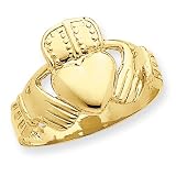 14k Mens Claddagh Ring