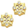 18K Yellow Gold Diamond Earring Jackets - 0.24 Ct.